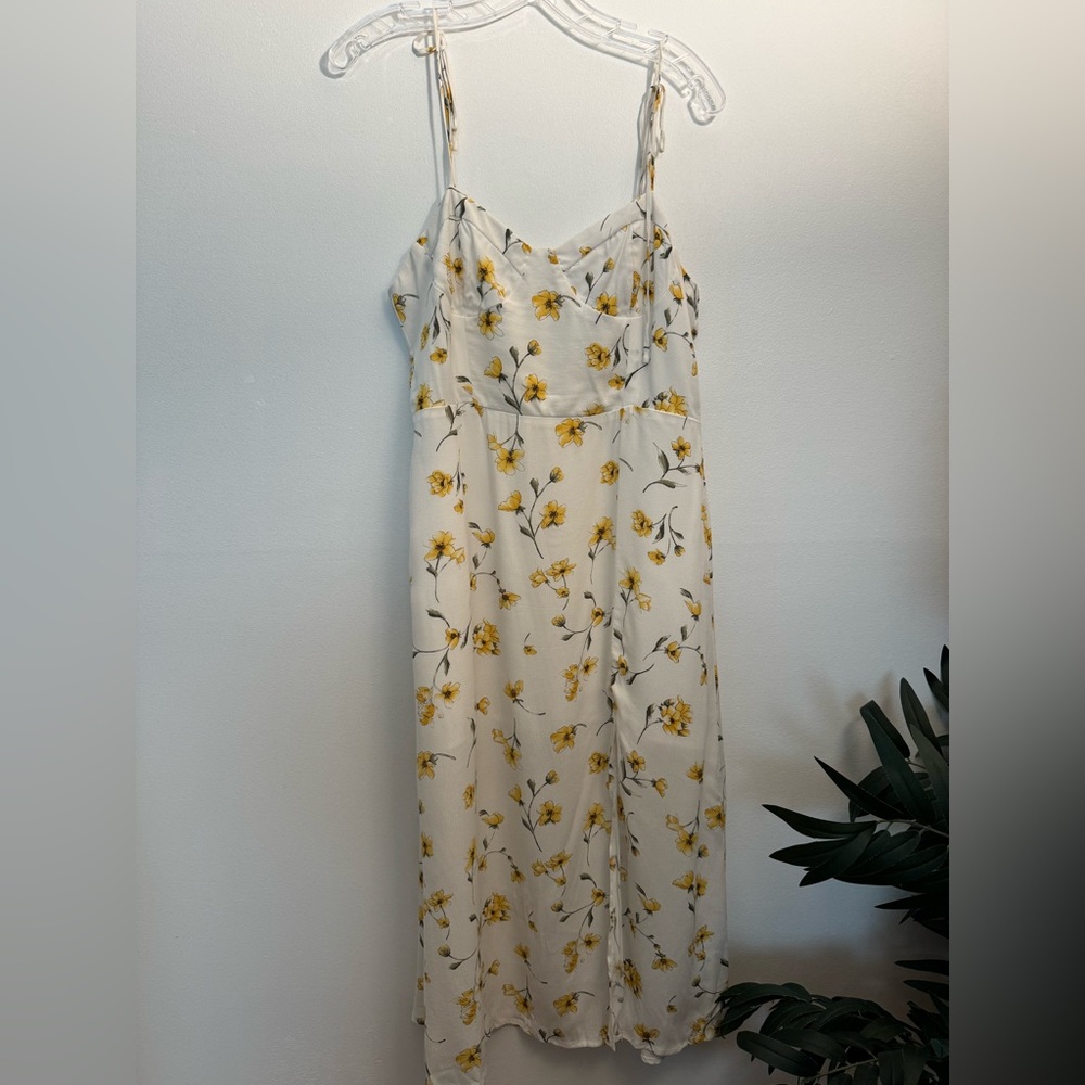 Floral dress with dainty tie straps